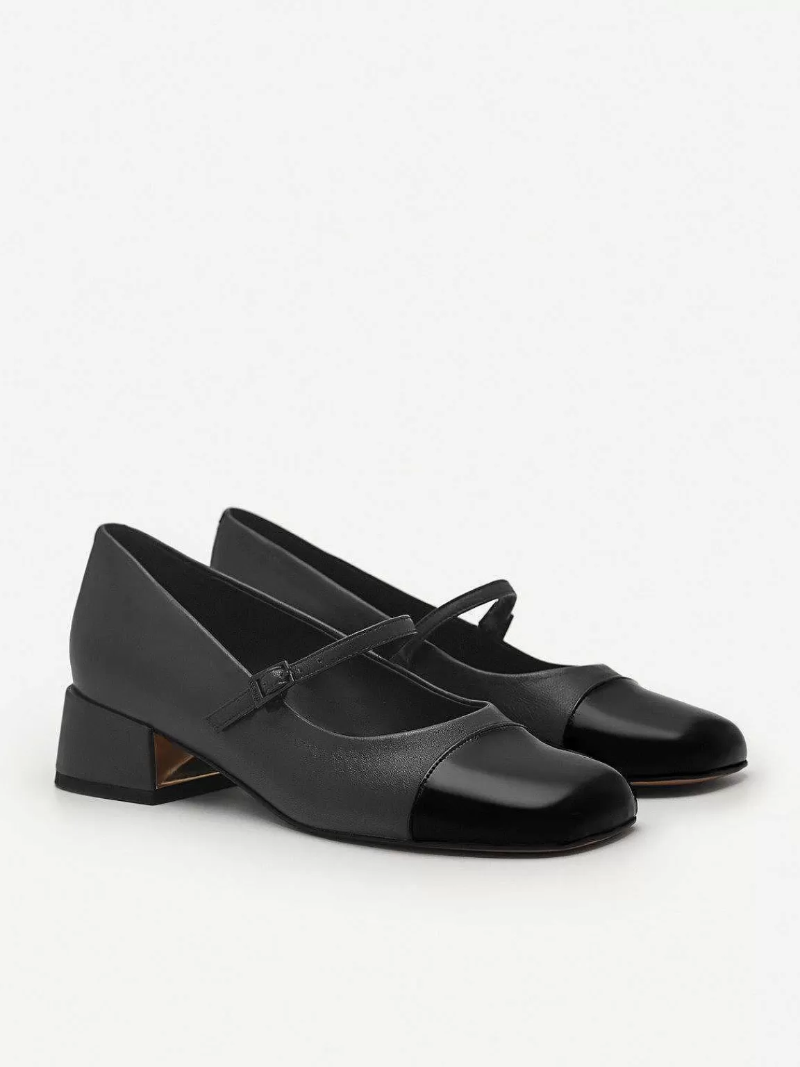 PEDRO Low Heels<Bianca Leather Mary Jane Pumps