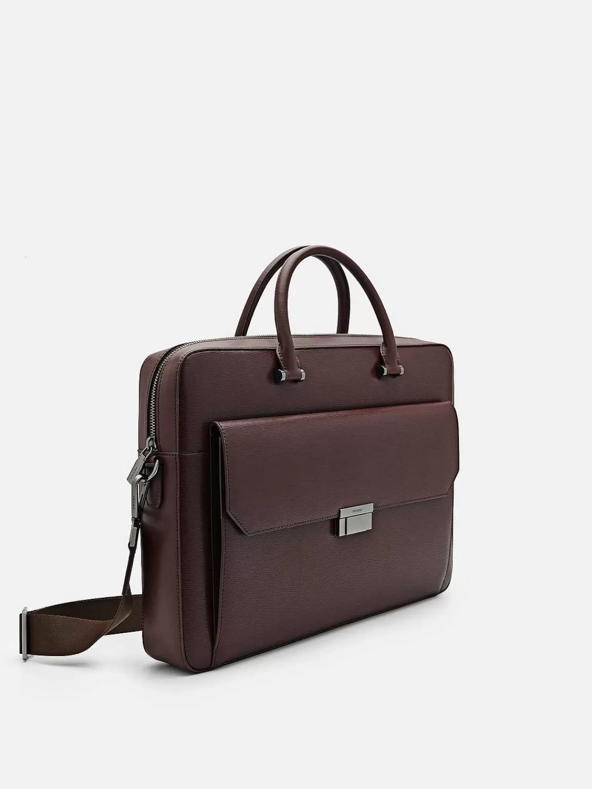 PEDRO Business Bags<Henry Textured Leather Briefcase