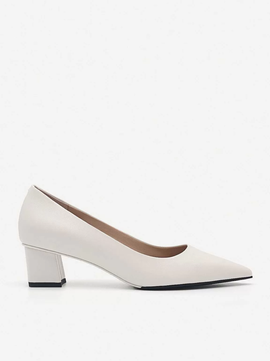 PEDRO Low Heels<Ines Leather Pumps