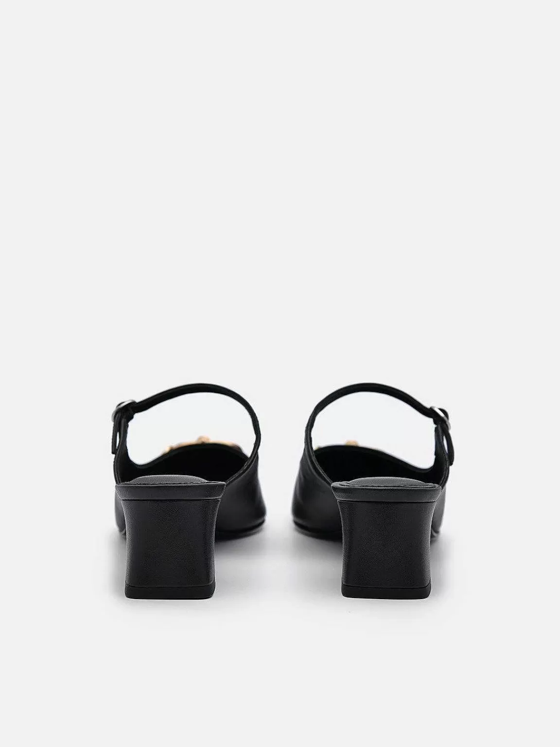 PEDRO Low Heels<Jean Leather Heel Mules