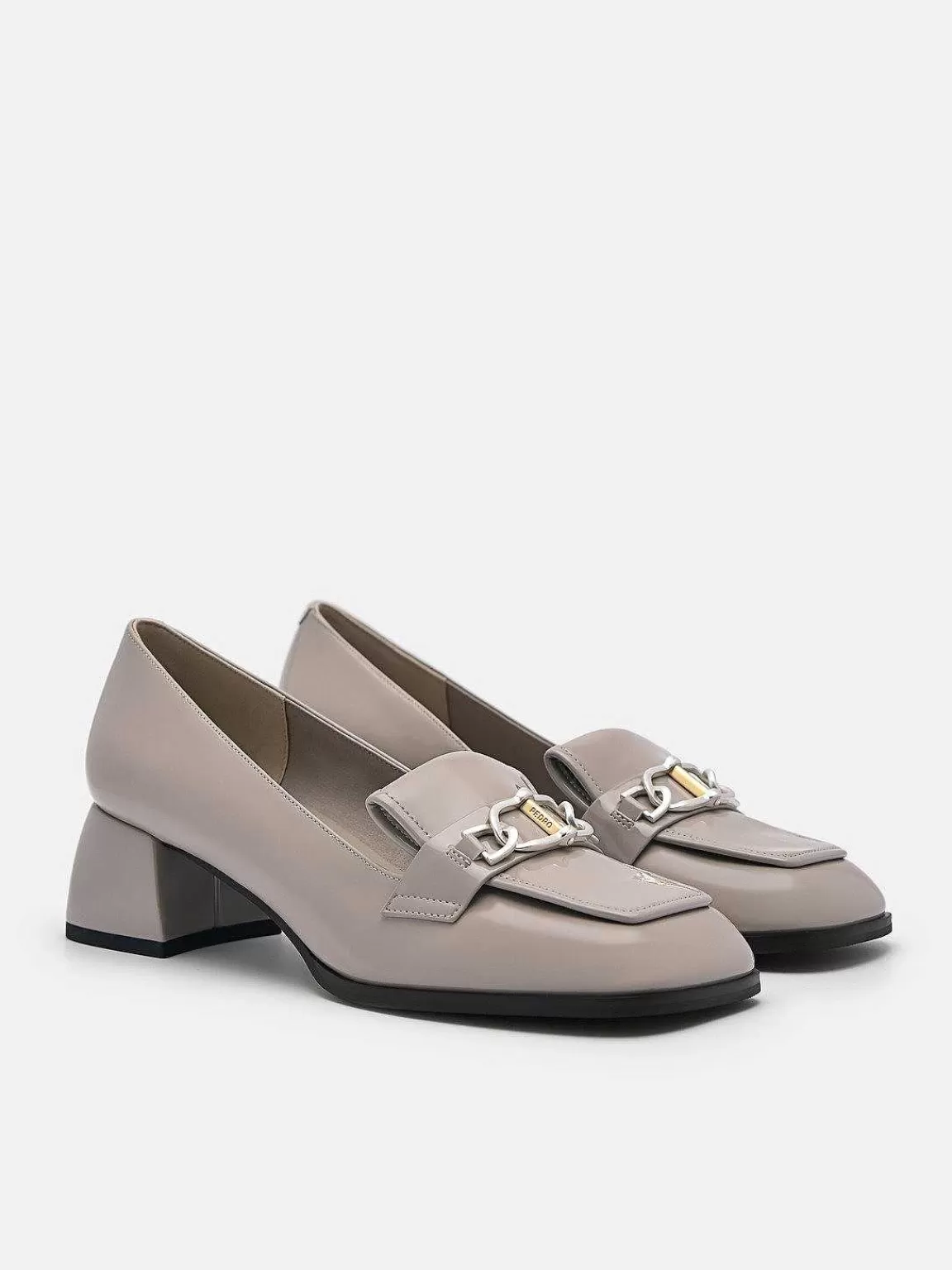 PEDRO Low Heels<Jean Leather Heel Pumps