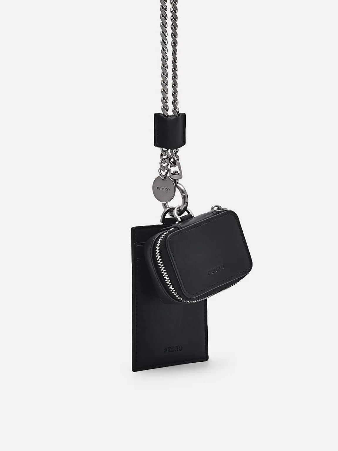 PEDRO Card Holders<Leather Lanyard With Card Holder