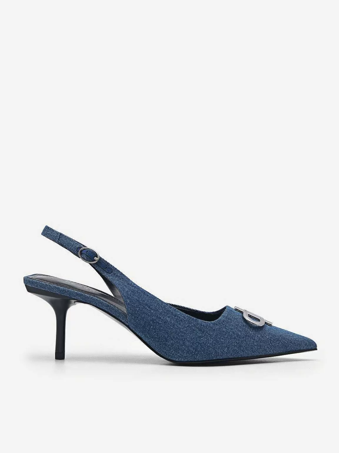 PEDRO Pumps< Icon Denim Pointed Slingback Pumps