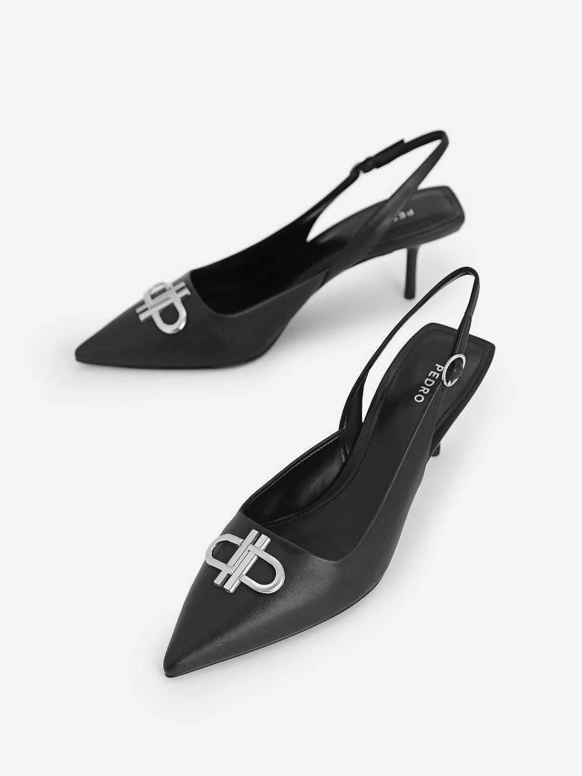 PEDRO Pumps< Icon Leather Pointed Slingback Pumps