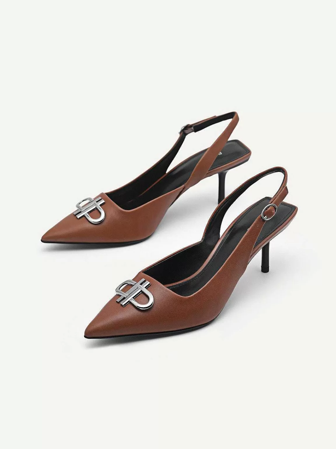 PEDRO Pumps< Icon Leather Pointed Slingback Pumps