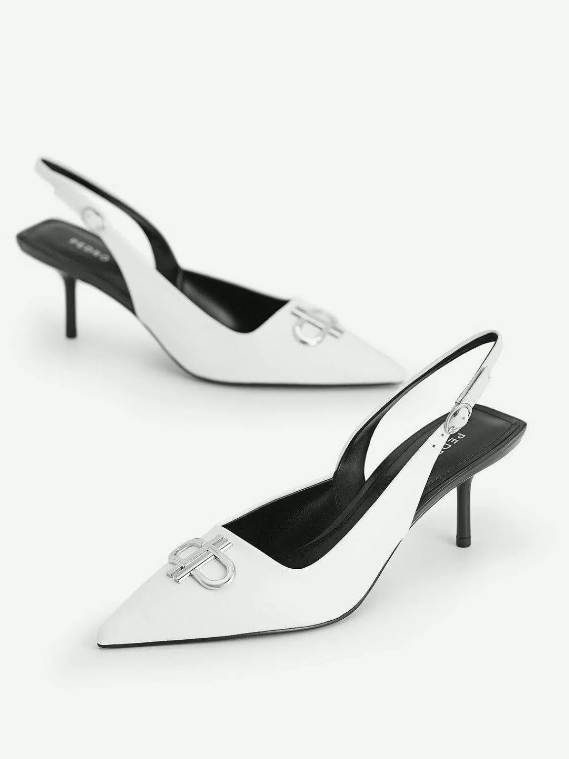 PEDRO Pumps< Icon Leather Pointed Slingback Pumps