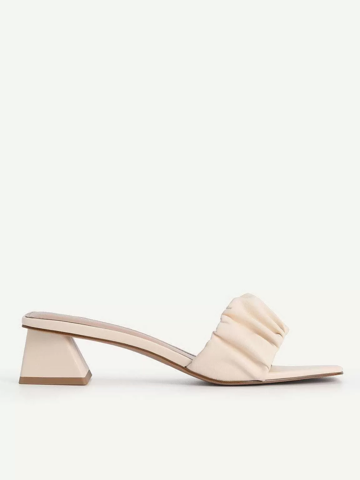 PEDRO Low Heels<Ruched Heel Mules