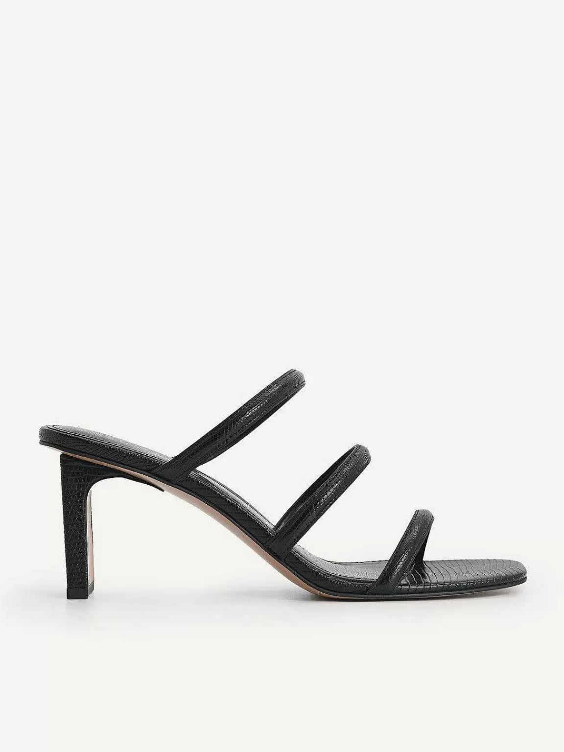 PEDRO Heel Sandals<Strappy Heel Lizard-Effect Sandals