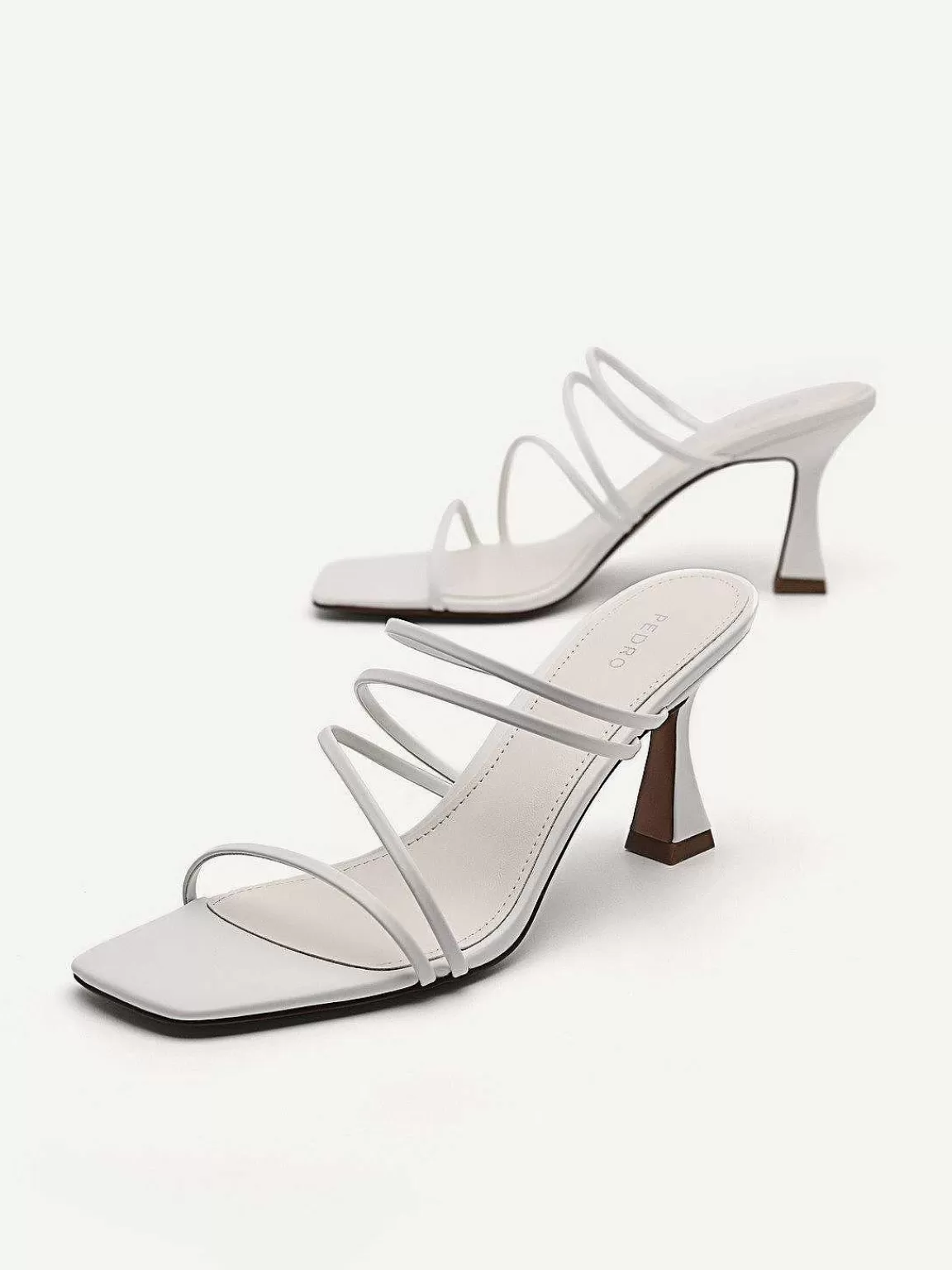 PEDRO Medium Heels<Strappy Heel Sandals - White