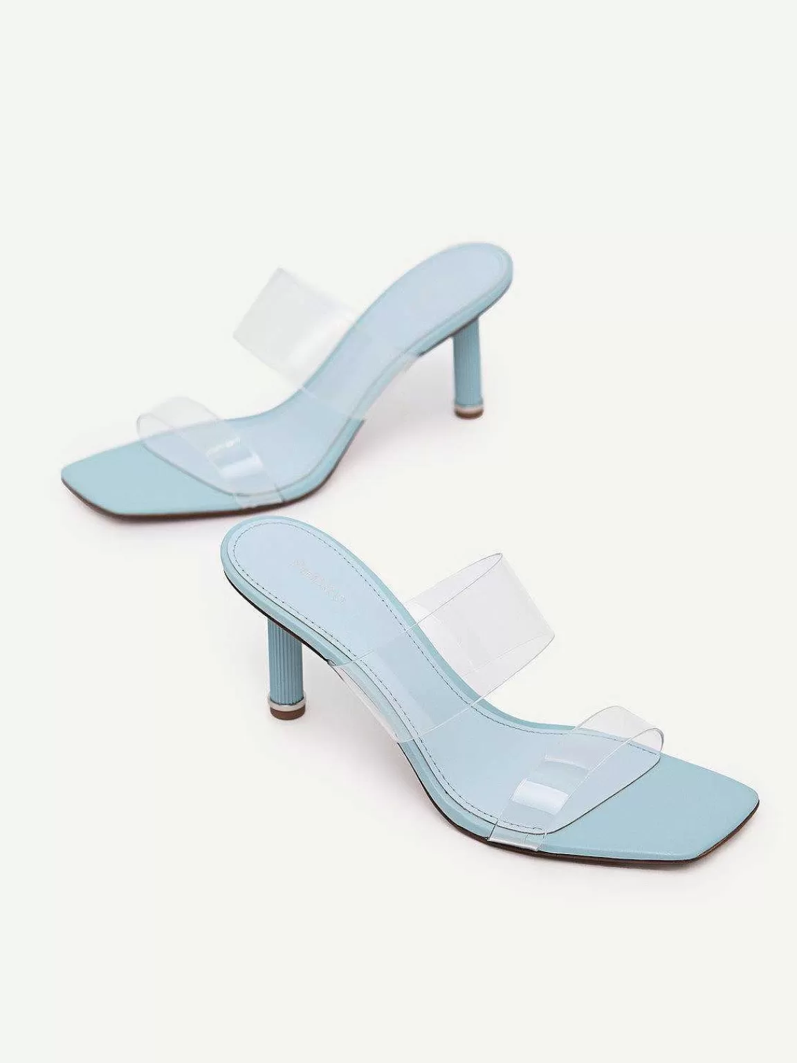 PEDRO Medium Heels<Vinyl Double Strap Heel Sandals